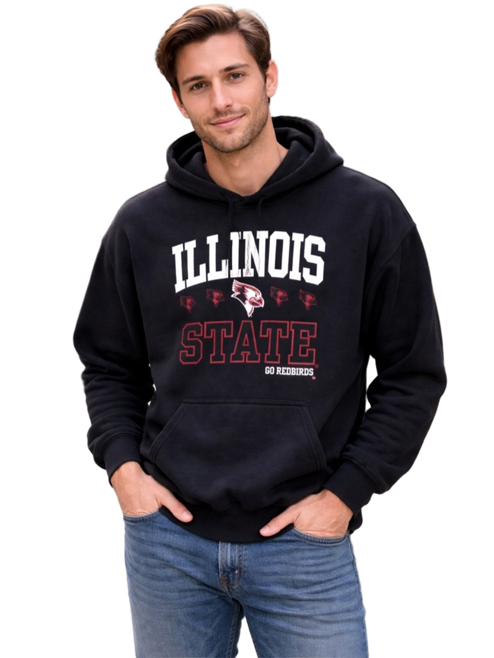 gildan hevay blend Illinois State redbirds Black Hoodie sweater
